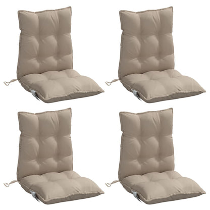 vidaXL Coussins pour chaises basses 4 pcs. Taupe Tissu Oxford