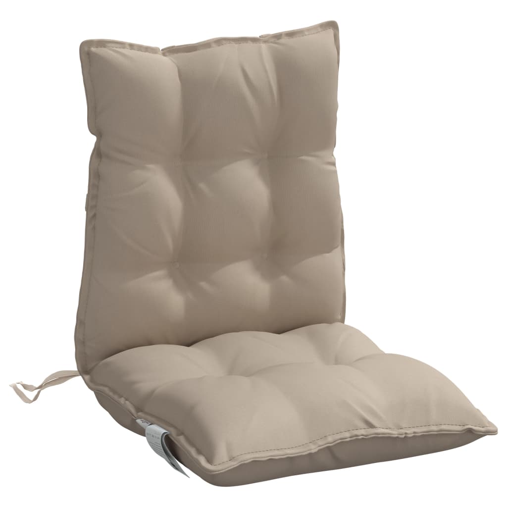 vidaXL Coussins pour chaises basses 4 pcs. Taupe Tissu Oxford