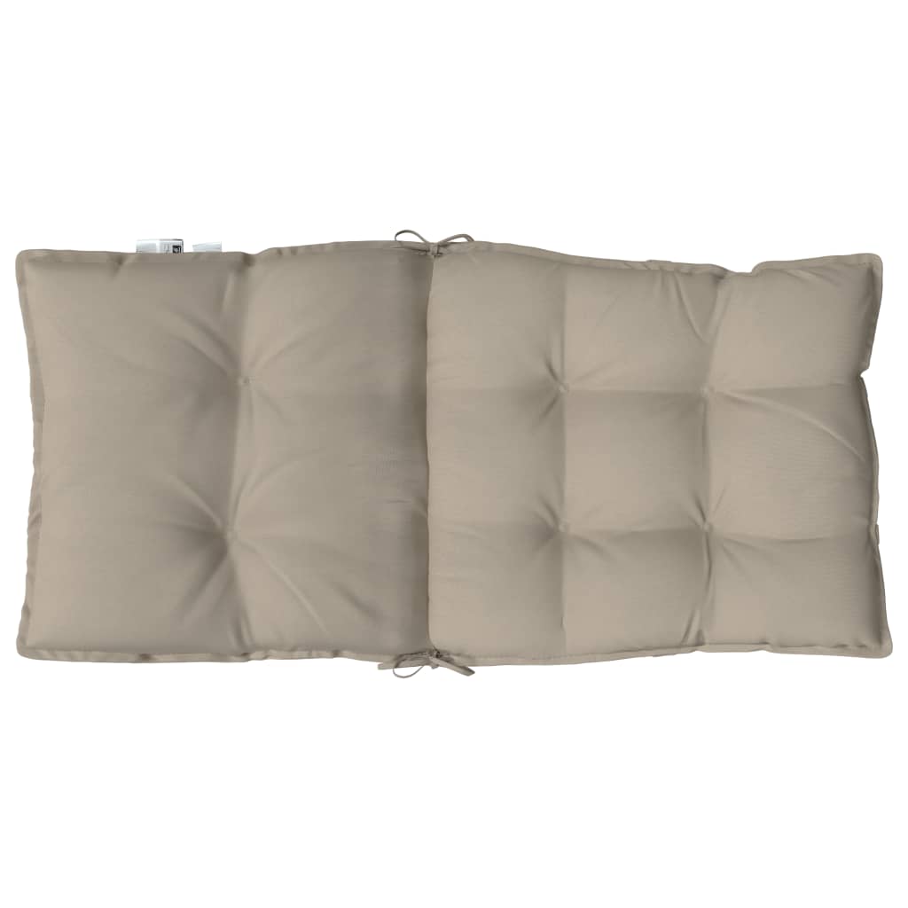 vidaXL Coussins pour chaises basses 4 pcs. Taupe Tissu Oxford