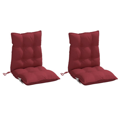 vidaXL Niedriglehner-Auflagen 2 Stk. Weinrot Oxford-Gewebe