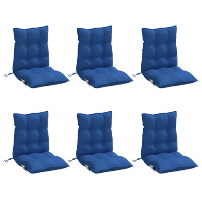 vidaXL Coussins de chaise longue 6 pcs Bleu roi Tissu Oxford