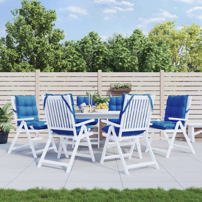 vidaXL Coussins de chaise longue 6 pcs Bleu roi Tissu Oxford