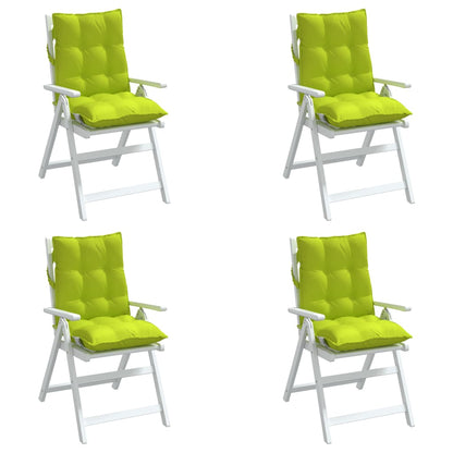 vidaXL Coussins pour chaises basses 4 pcs Vert vif Tissu Oxford