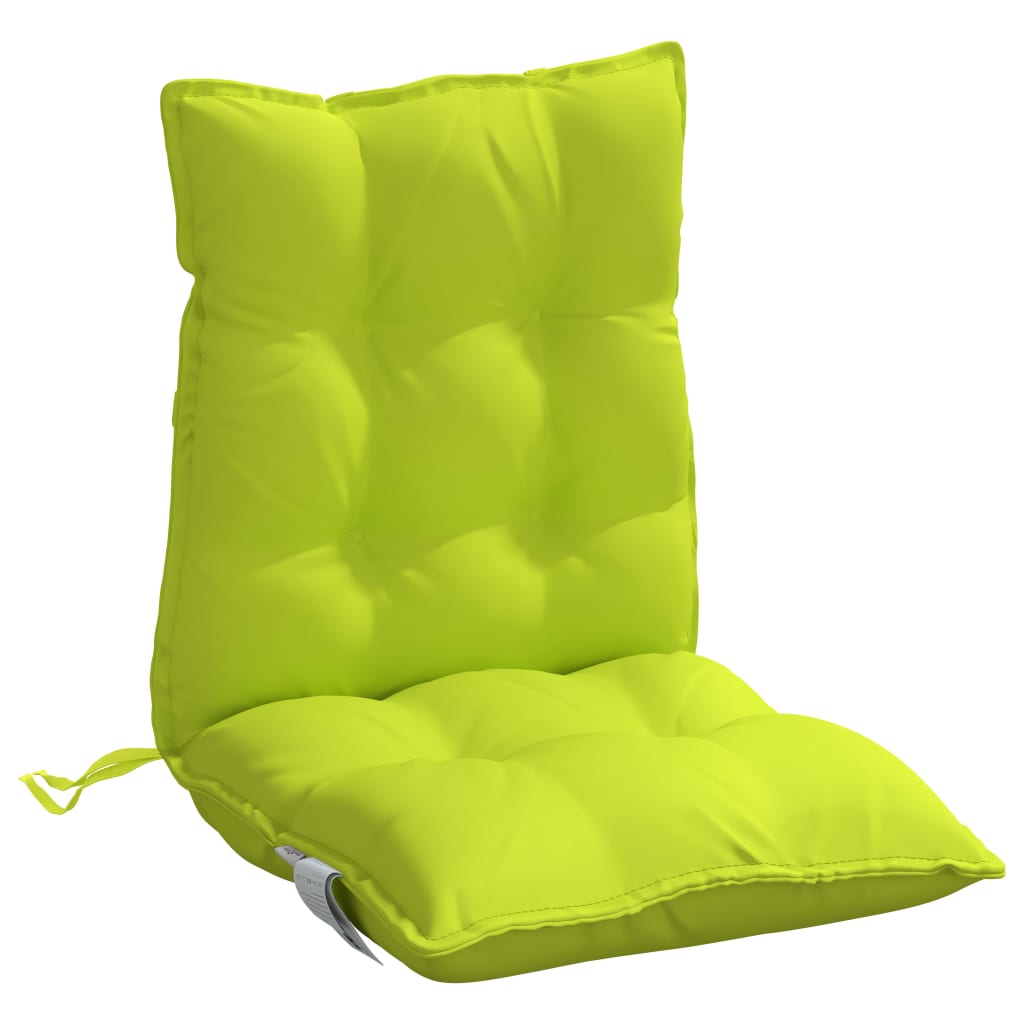vidaXL Coussins pour chaises basses 4 pcs Vert vif Tissu Oxford