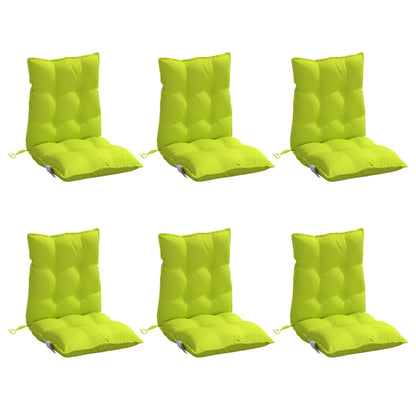 vidaXL Niedriglehner-Auflagen 6 Stk. Knallgrün Oxford-Gewebe