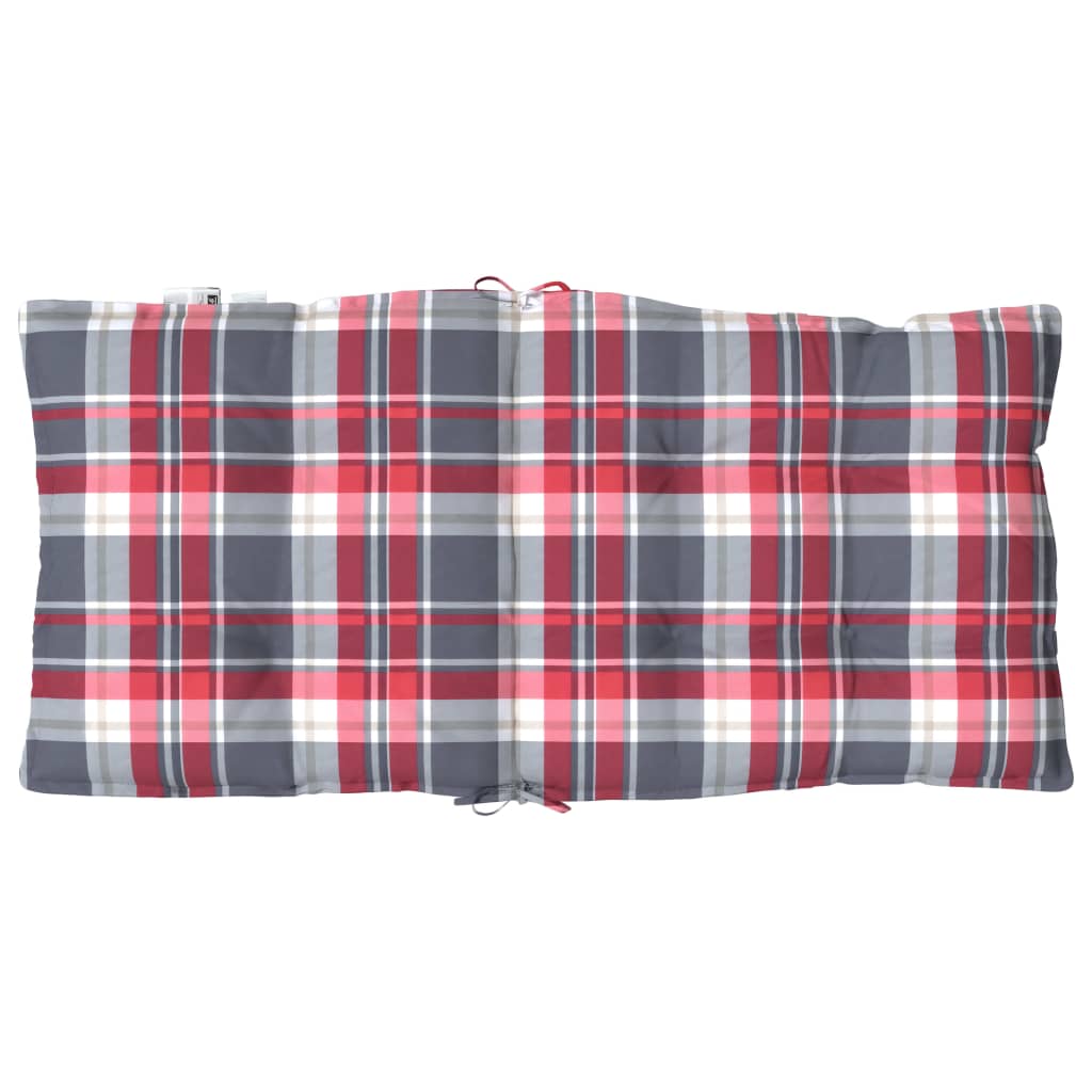 vidaXL Coussins de dossier bas 4 pcs Rouge à carreaux Tissu Oxford