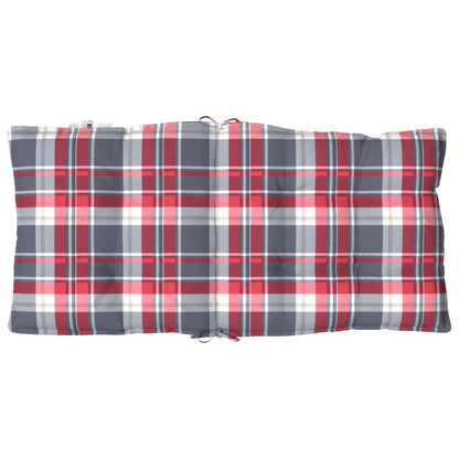 vidaXL Coussins de dossier bas 4 pcs Rouge à carreaux Tissu Oxford