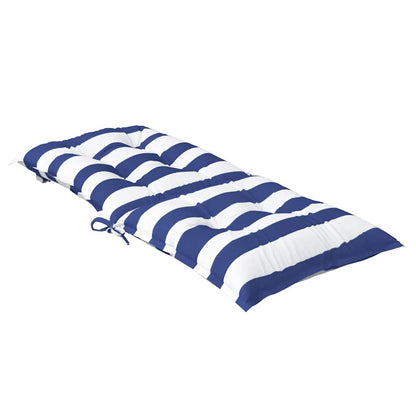 vidaXL Coussins pour chaises basses 4 pcs Bleu et blanc à rayures Tissu Oxford