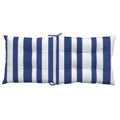 vidaXL Coussins pour chaises basses 4 pcs Bleu et blanc à rayures Tissu Oxford
