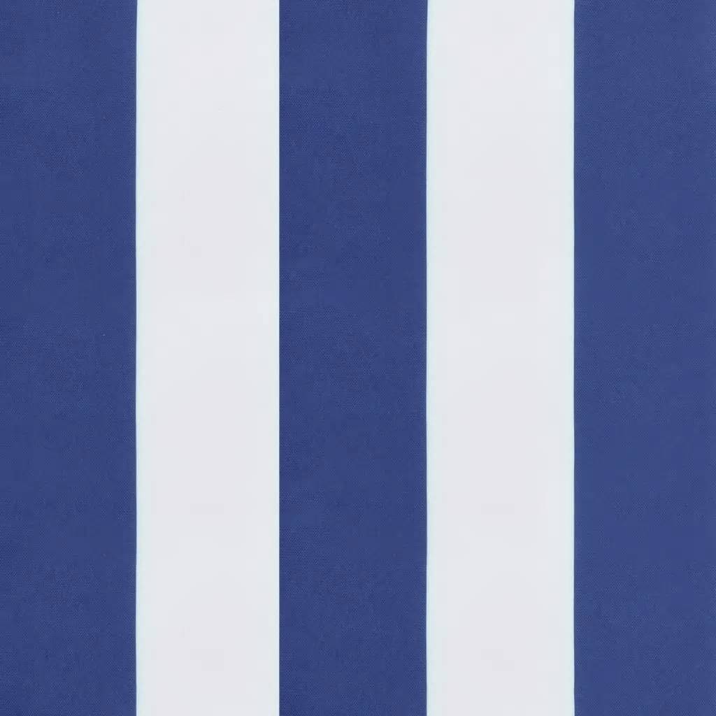 vidaXL Coussins pour chaises basses 4 pcs Bleu et blanc à rayures Tissu Oxford