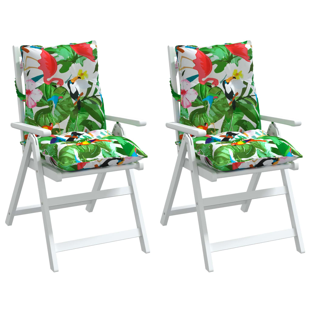 vidaXL Coussins pour chaises basses 2 pcs Tissu Oxford multicolore