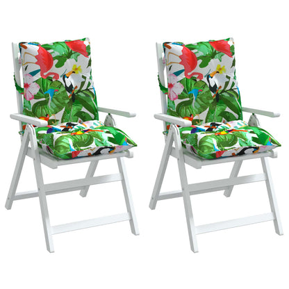 vidaXL Coussins pour chaises basses 2 pcs Tissu Oxford multicolore
