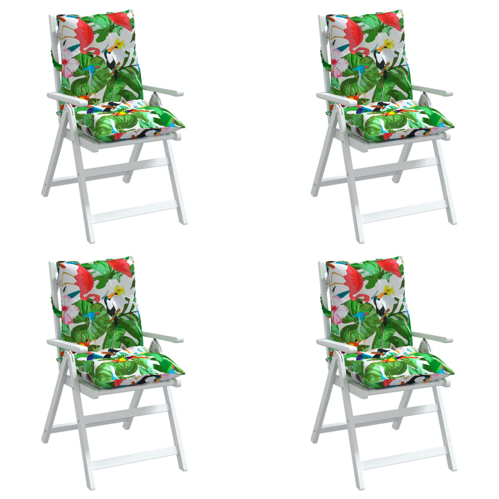 vidaXL Coussins de dossier bas 4 pcs Tissu Oxford multicolore