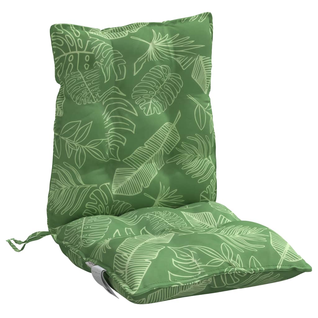 vidaXL Coussins de dossier bas 6 pcs Motif feuille Tissu Oxford