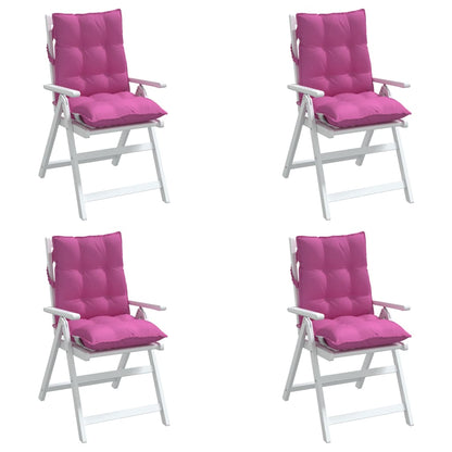 vidaXL Coussins pour chaises basses 4 pcs Rose Tissu Oxford