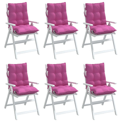 vidaXL Niedriglehner-Auflagen 6 Stk. Rosa Oxford-Gewebe