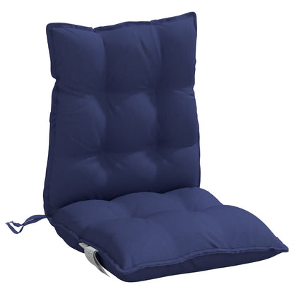 vidaXL Coussins pour chaises basses 2 pcs Tissu Oxford bleu marine