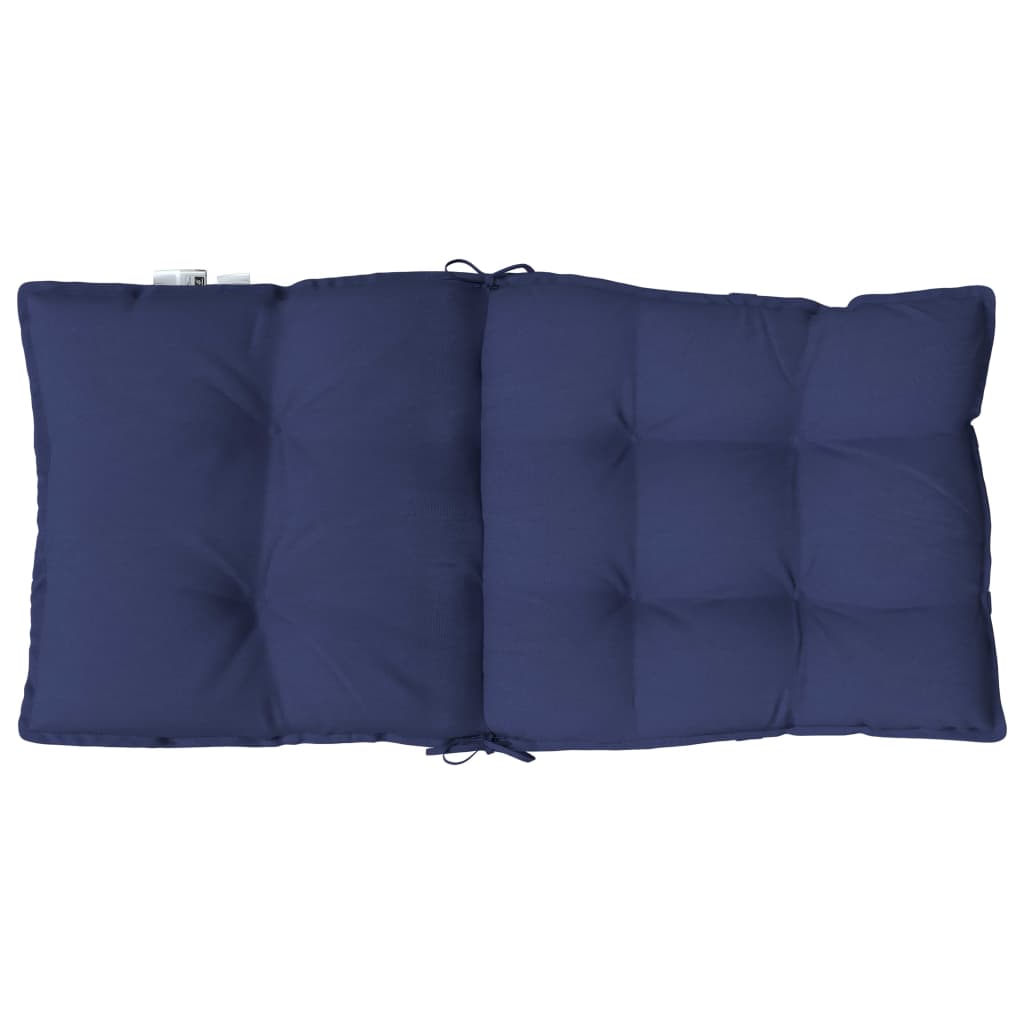 vidaXL Coussins pour chaises basses 2 pcs Tissu Oxford bleu marine