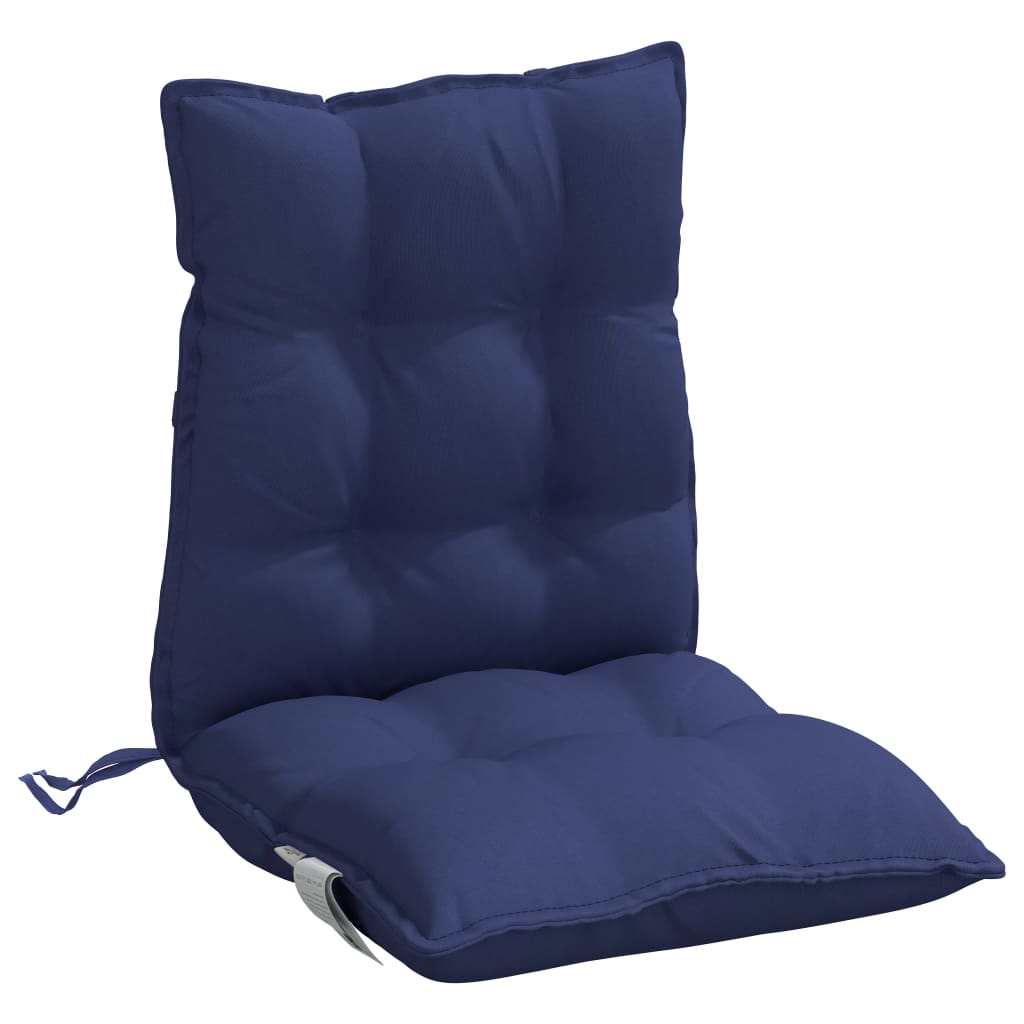 vidaXL Coussins pour chaises basses 6 pcs Bleu marine Tissu Oxford
