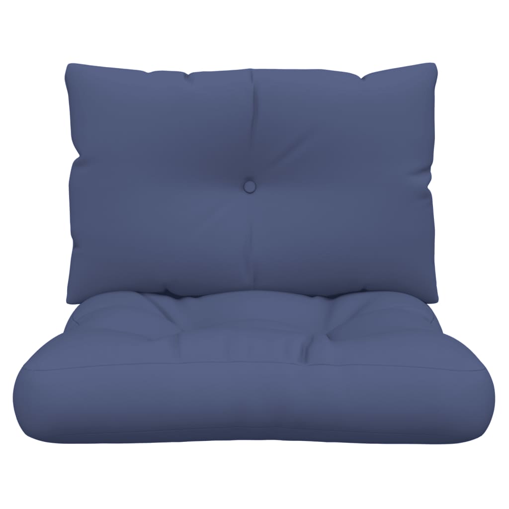 vidaXL Palettenkissen-Set Marineblau 60x38x13 cm Stoff