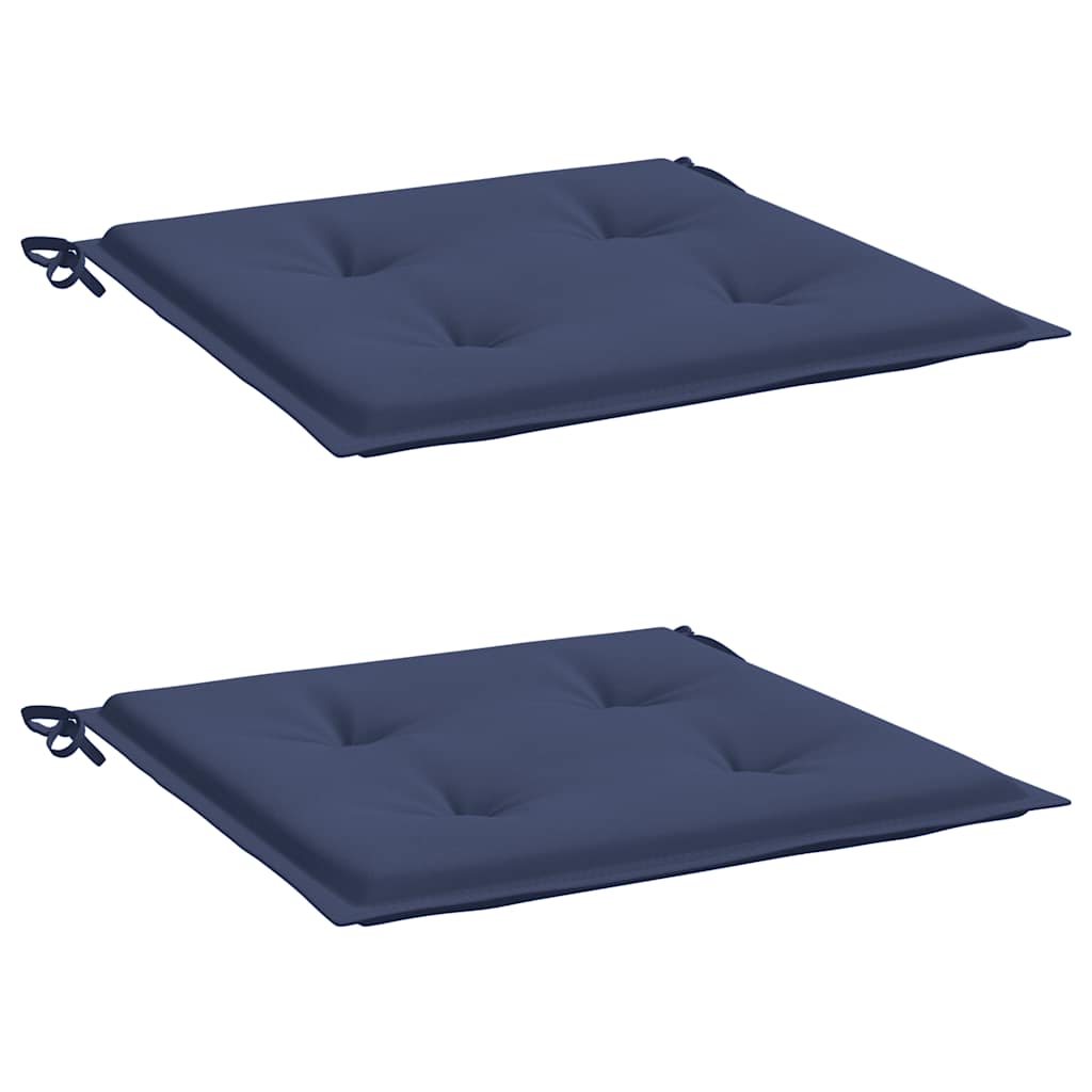 vidaXL Coussins de palette 2 pcs Bleu marine 40x40x4 cm Tissu Oxford