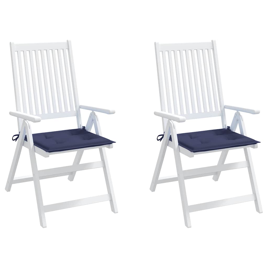 vidaXL Coussins de palette 2 pcs Bleu marine 40x40x4 cm Tissu Oxford