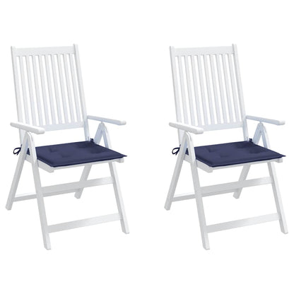 vidaXL Coussins de palette 2 pcs Bleu marine 40x40x4 cm Tissu Oxford