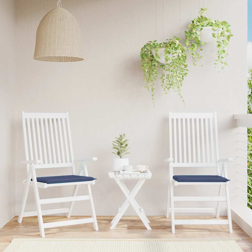 vidaXL Coussins de palette 2 pcs Bleu marine 40x40x4 cm Tissu Oxford