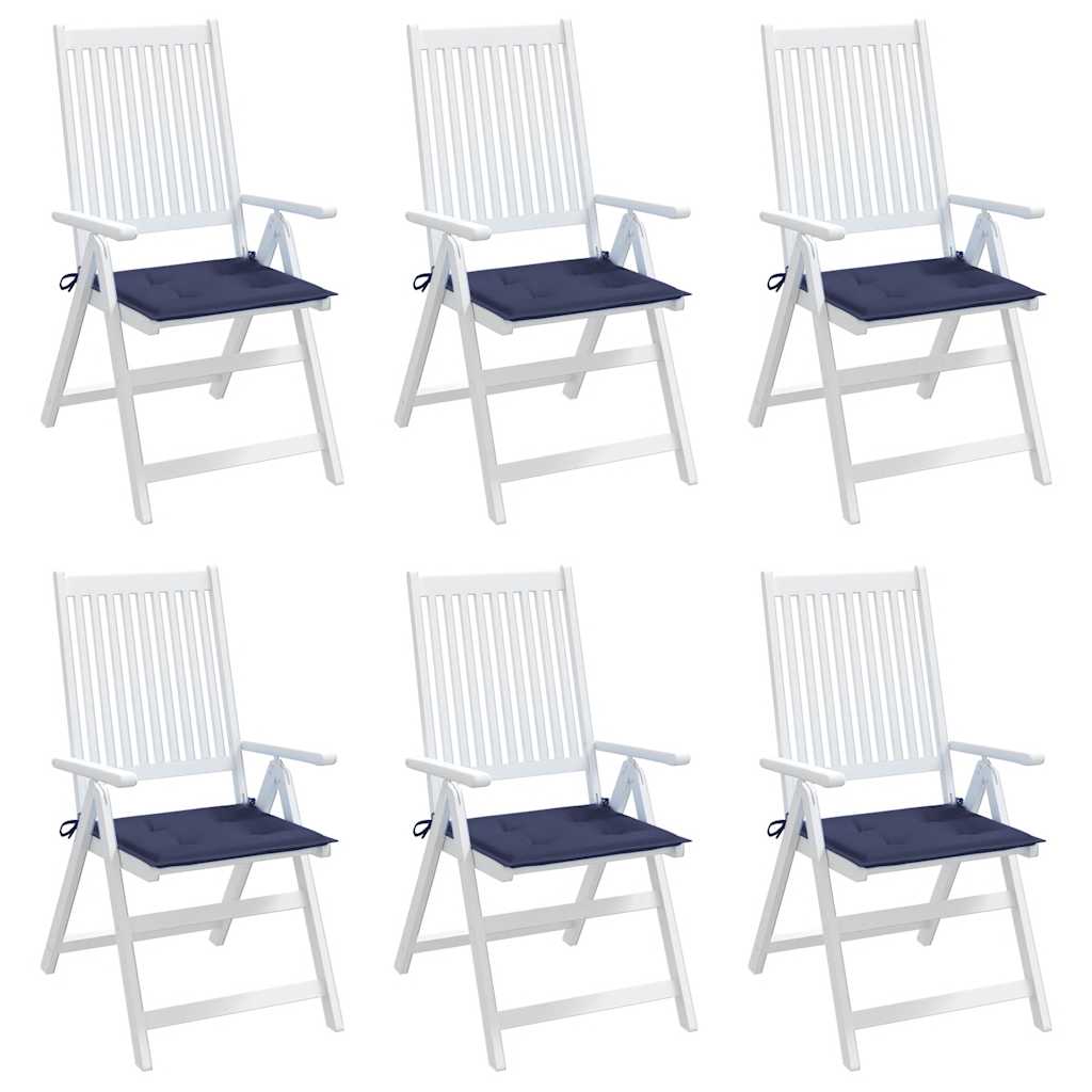 vidaXL Palettenkissen 6 Stk. Marineblau 40x40x4 cm Oxford-Gewebe