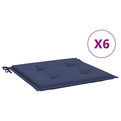 vidaXL Coussins de palette 6 pcs Bleu marine 50x50x4 cm Tissu Oxford