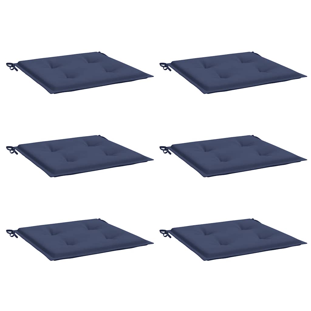 vidaXL Coussins de palette 6 pcs Bleu marine 50x50x4 cm Tissu Oxford