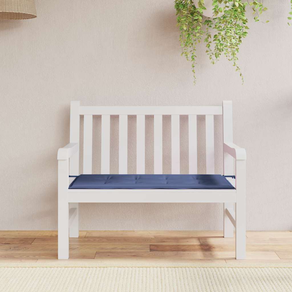 vidaXL Coussin de banc de jardin bleu marine 100x50x4 cm Tissu Oxford