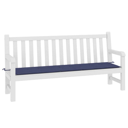vidaXL Coussin de banc de jardin bleu marine 200x50x4 cm Tissu Oxford