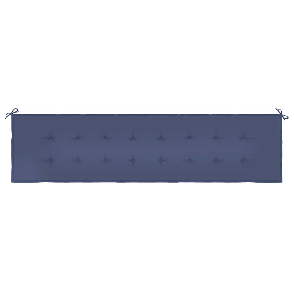 vidaXL Coussin de banc de jardin bleu marine 200x50x4 cm Tissu Oxford
