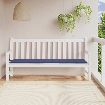 vidaXL Coussin de banc de jardin bleu marine 200x50x4 cm Tissu Oxford