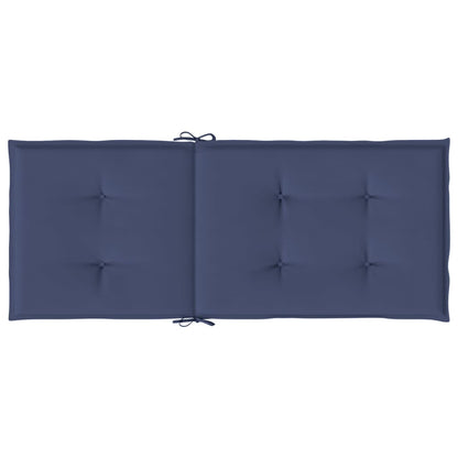 vidaXL Hochlehner-Auflagen 2 Stk. Marineblau Stoff