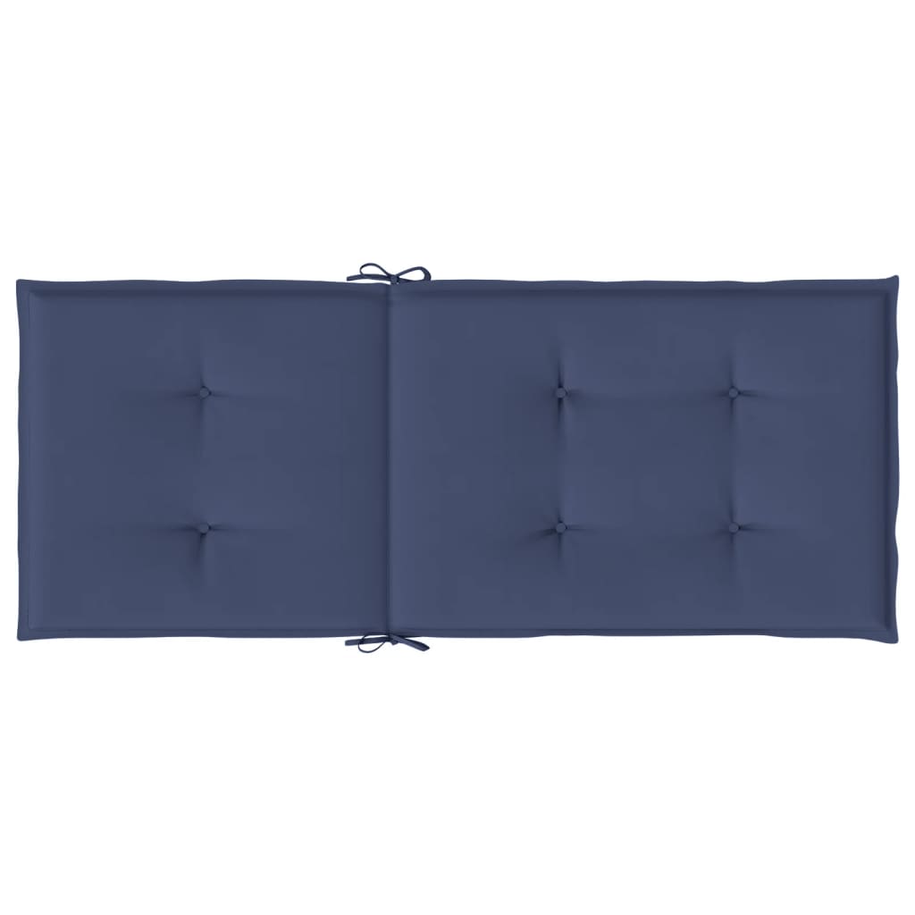 vidaXL Hochlehner-Auflagen 6 Stk. Marineblau Stoff
