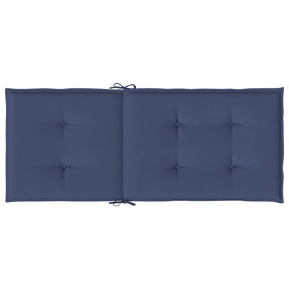 vidaXL Hochlehner-Auflagen 6 Stk. Marineblau Stoff