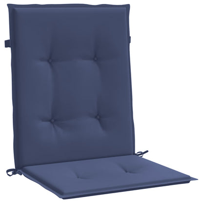 vidaXL Coussins de chaises basses 4 pcs Bleu marine Tissu