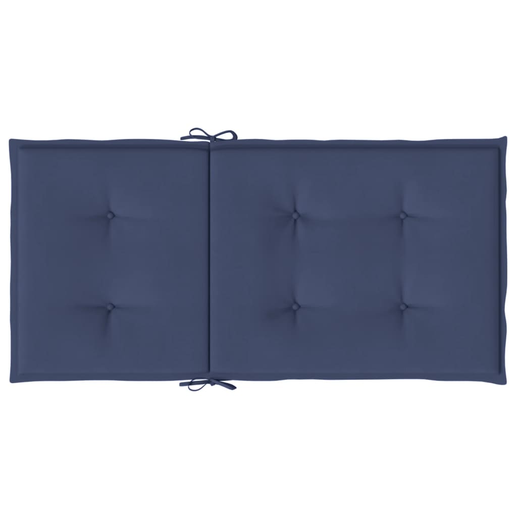 vidaXL Coussins de chaises basses 4 pcs Bleu marine Tissu