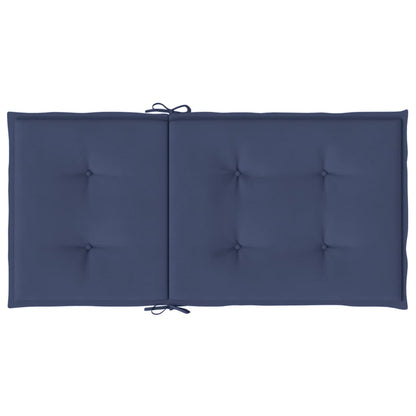 vidaXL Coussins de chaises basses 4 pcs Bleu marine Tissu