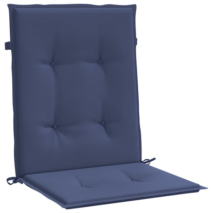 vidaXL Coussins pour chaises à dossier bas 6 pcs Bleu marine Tissu