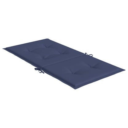 vidaXL Coussins pour chaises à dossier bas 6 pcs Bleu marine Tissu