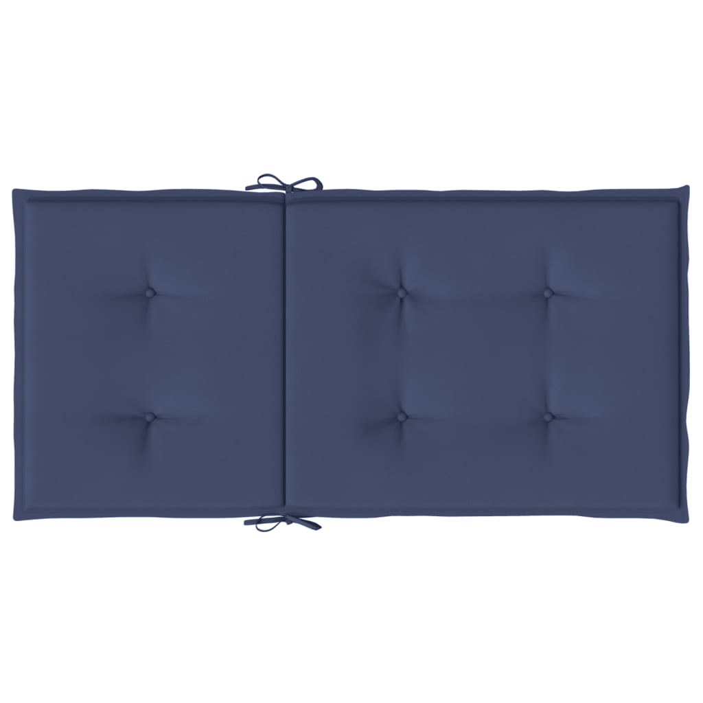 vidaXL Coussins pour chaises à dossier bas 6 pcs Bleu marine Tissu