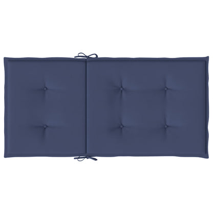 vidaXL Coussins pour chaises à dossier bas 6 pcs Bleu marine Tissu
