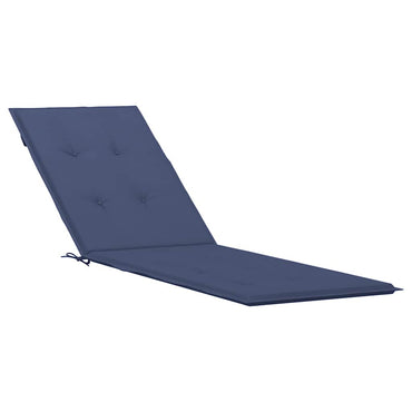 vidaXL Coussin pour chaise longue bleu marine en tissu Oxford