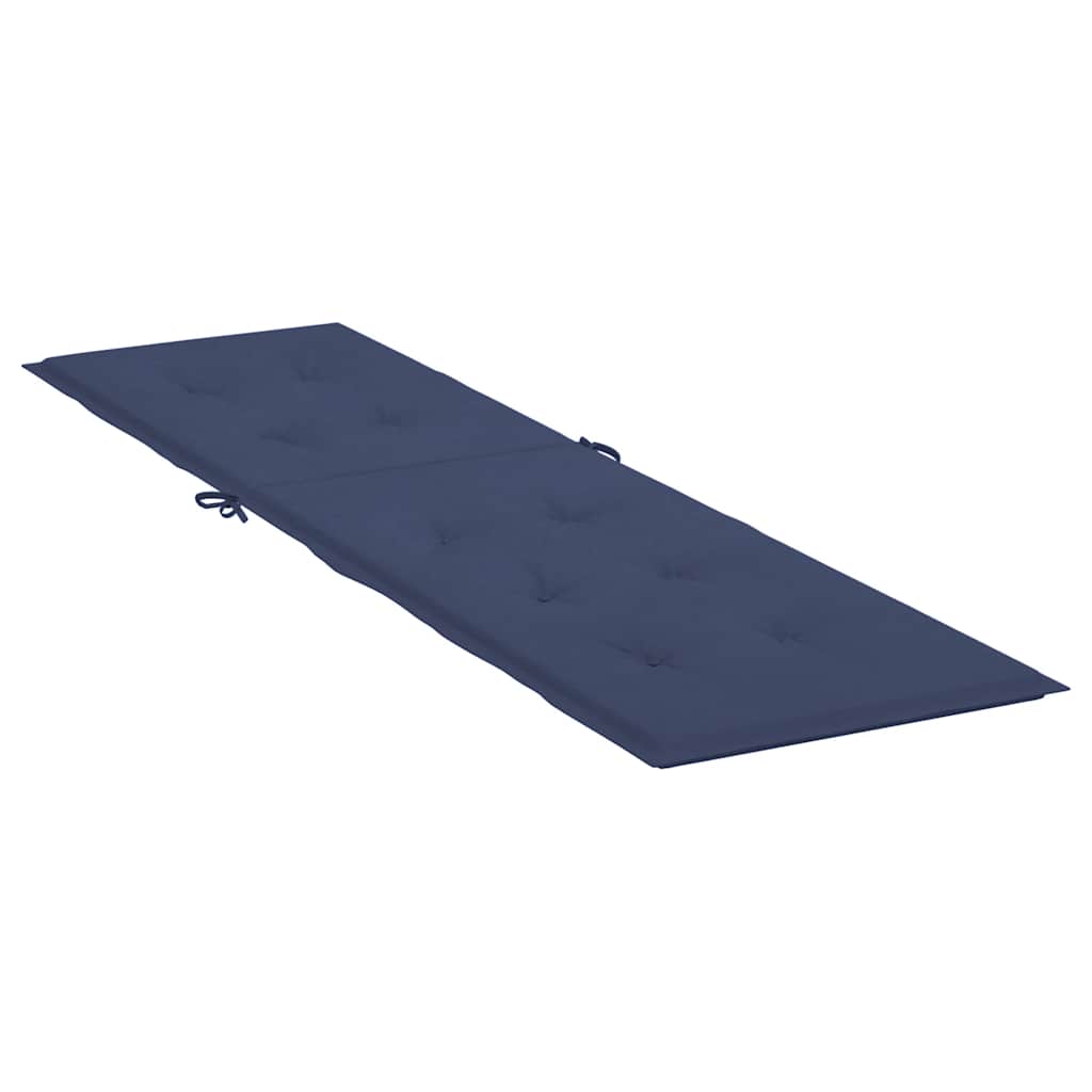 vidaXL Coussin pour chaise longue bleu marine en tissu Oxford