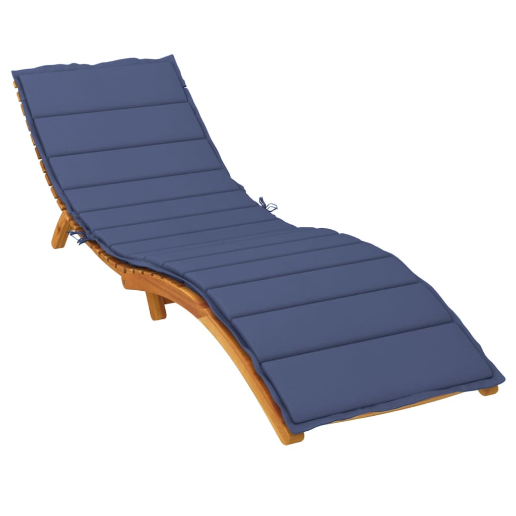 vidaXL Matelas de bain de soleil bleu marine en tissu Oxford