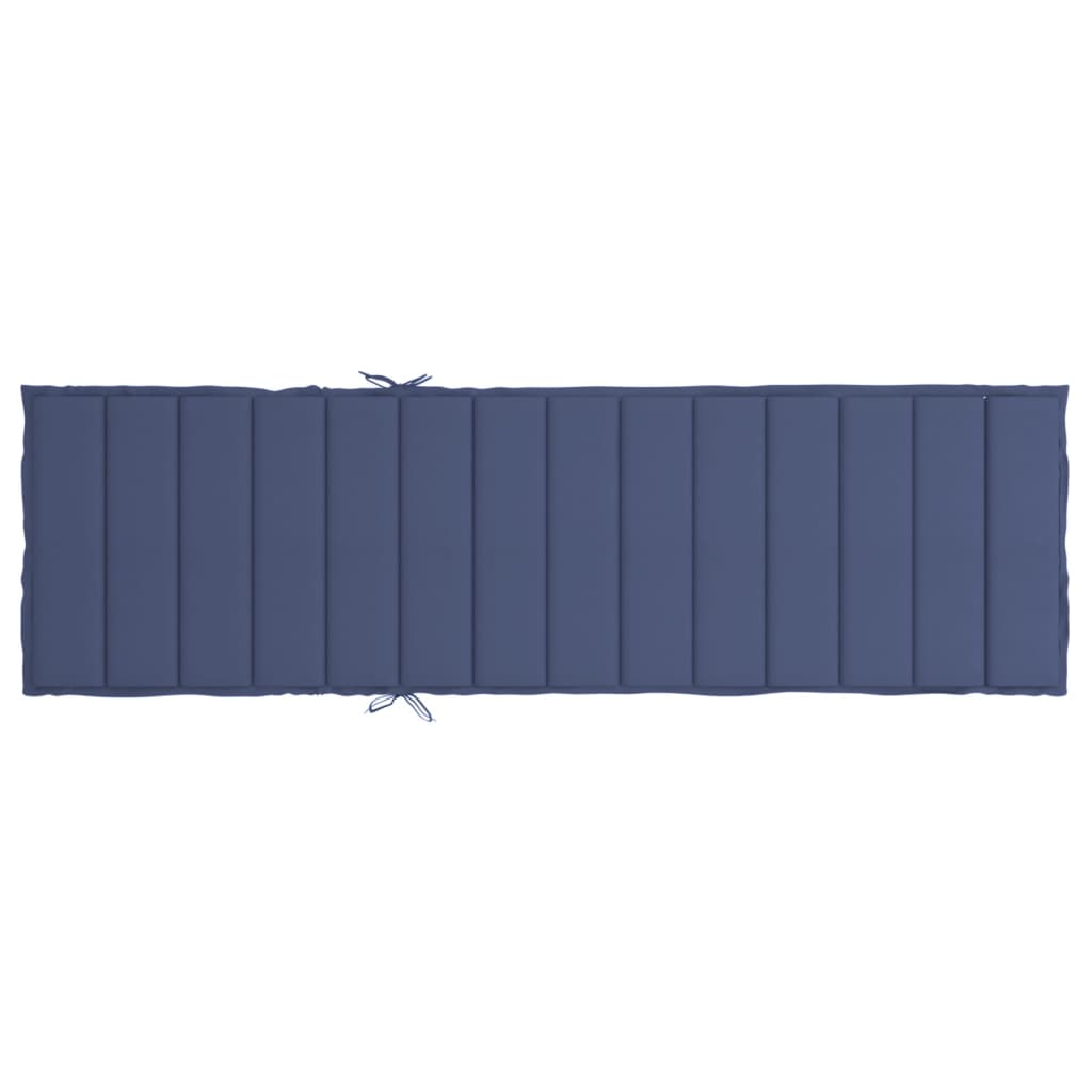 vidaXL Matelas de bain de soleil bleu marine en tissu Oxford
