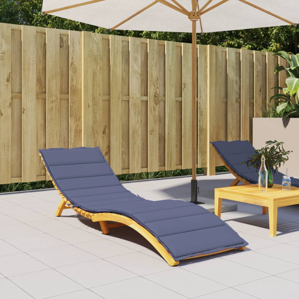 vidaXL Matelas de bain de soleil bleu marine en tissu Oxford
